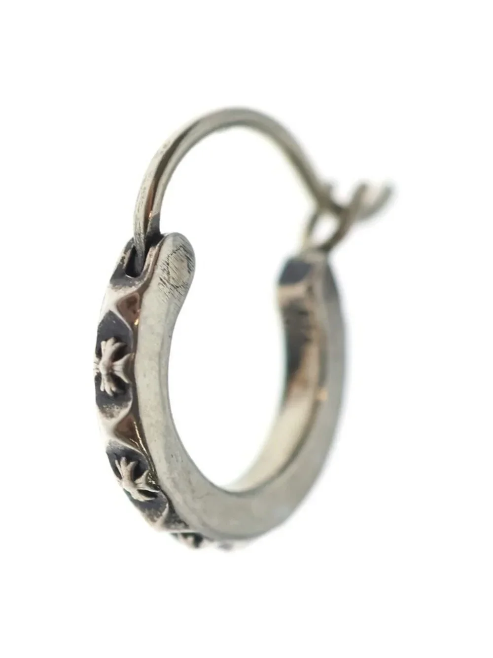 Chrome Hearts Tiny Tfp Hoop True Punk Earrings Silver